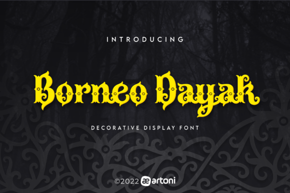 Borneo Dayak Font: Bold, Cultural Display Type for Handmade Goods