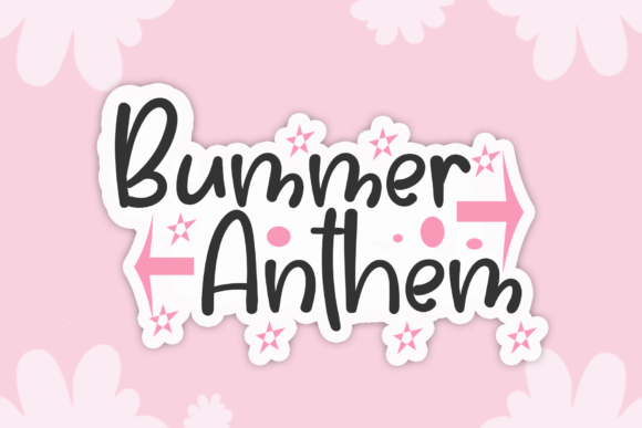 Bummer Anthem: A Playful Display Font for Handmade Creators