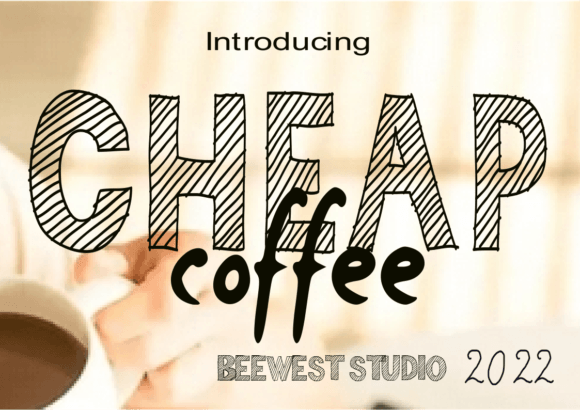 Cheap Coffee Font: A Retro Display Typeface with Wild Energy