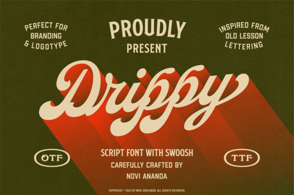 Drippy: A Vintage-Inspired Display Font for Digital Impact