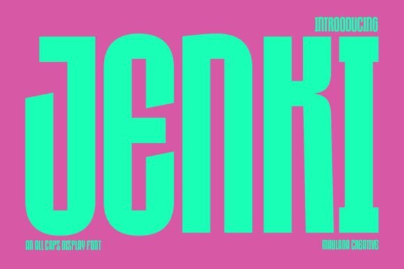 Jenki: A Playful All-Caps Display Font That Earns Its Space