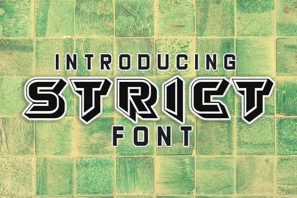 Strict: A Sharp, Confident Display Typeface for Small Business Branding