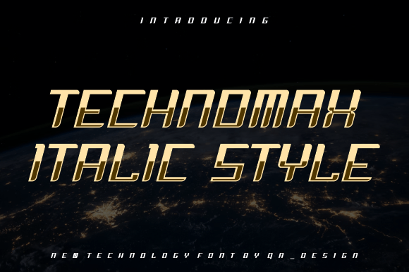 Technomax Italic: A Bold Display Font for Handmade Labels & Printables